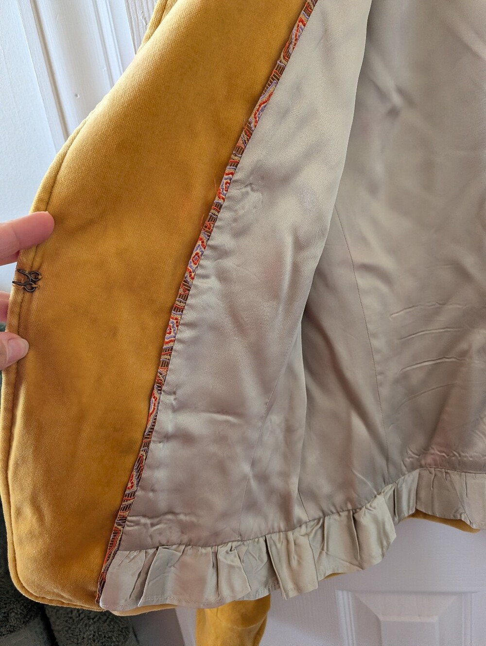 J. Crew Women's Golden Yellow Velvet Blazer - Picture 3 of 10